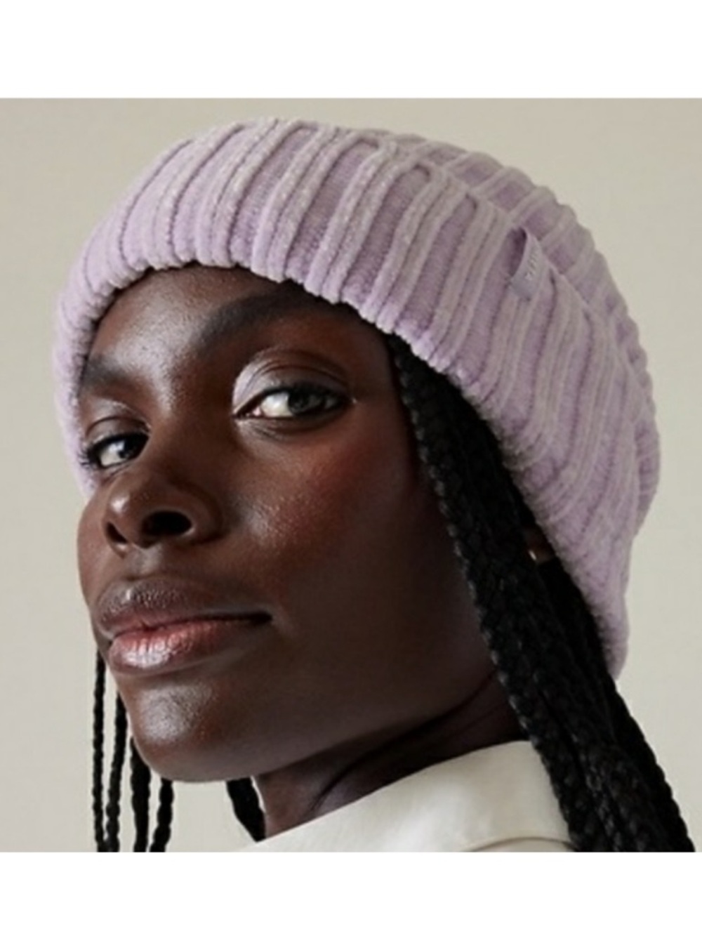Athleta Tahoe Chenille Beanie in Oxalis Violet Hat I58